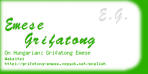 emese grifatong business card